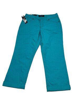 NWT Nine West Womens Size 8/29 Date Night Fit Capri Jeans Denim Embellished Flap